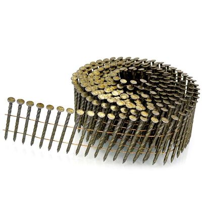 Vinyl Coated Twisted shank wire Collated Coil siding Nails