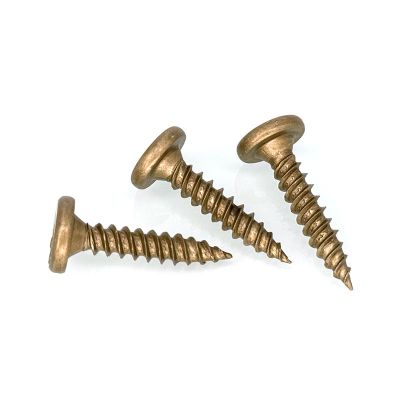 Gold color Ruspert coated pancake head screws for metal roofing